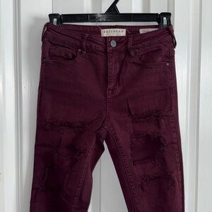 PacSun Bullhead Burgundy Denim